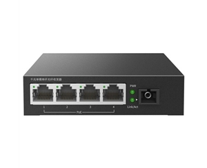 千兆单模单纤光纤收发器 1SC+4GE(PoE)/TL-FC314PB